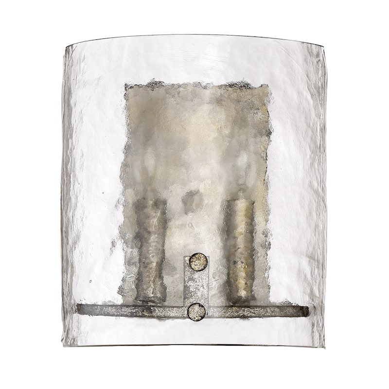 Fortress 2-Light Wall Sconce in Mottled Silver - Mottled Silver