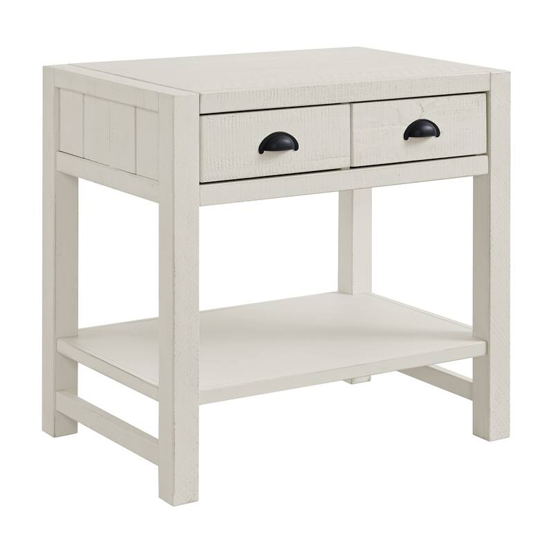 Arden 5-Piece Wood Bedroom Set with Queen Bed, Two 2- Nightstands with open shelf, 5-Drawer Chest, 6-Drawer Dresser