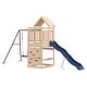 preview thumbnail 13 of 21, vidaXL Swing Set Outdoor Backyard Wooden Playground Equipment for Kids Age 3-8