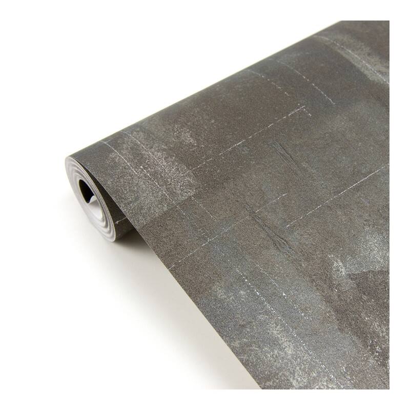 Brewster Ozone Charcoal Texture Wallpaper - 21 x 396 x 0.025