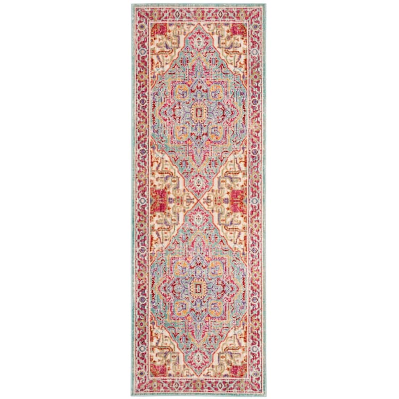 SAFAVIEH Sutton Dove Boho Oriental Polyester Medallion Rug