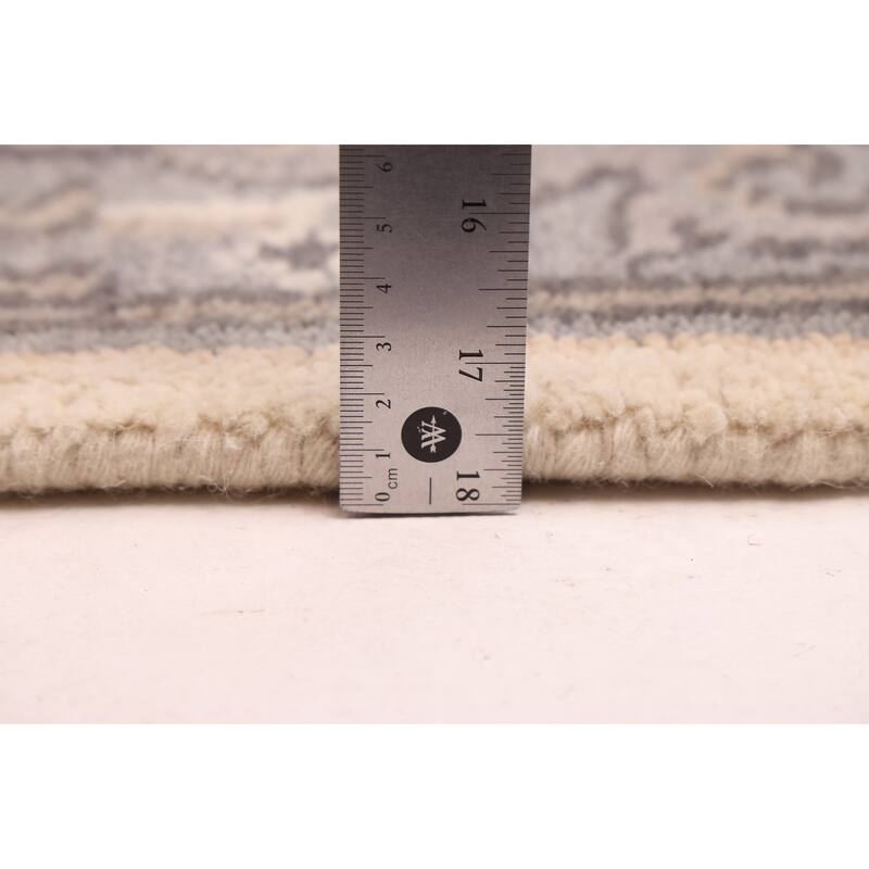 ECARPETGALLERY Hand-knotted Royal Oushak Ivory Wool Rug - 2'6 x 19'5