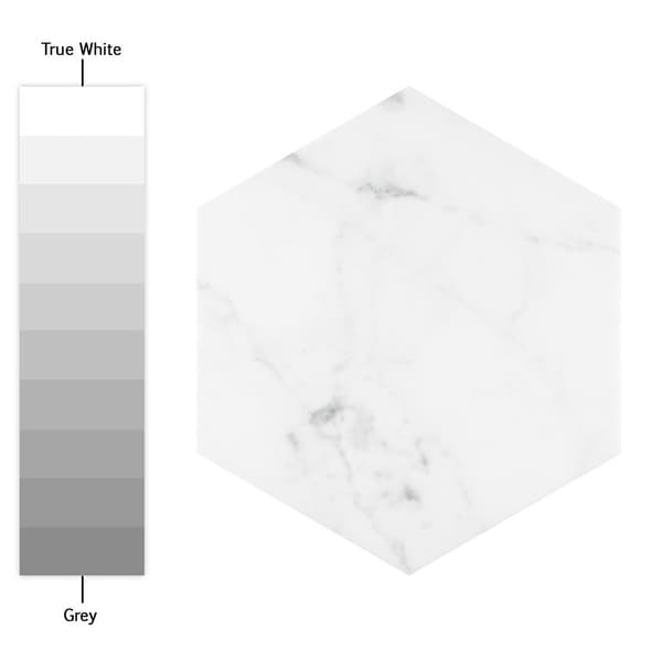 SomerTile 7x8-inch Carra Carrara Hexagon Porcelain Floor and Wall Tile (25 tiles/7.67 sqft.)