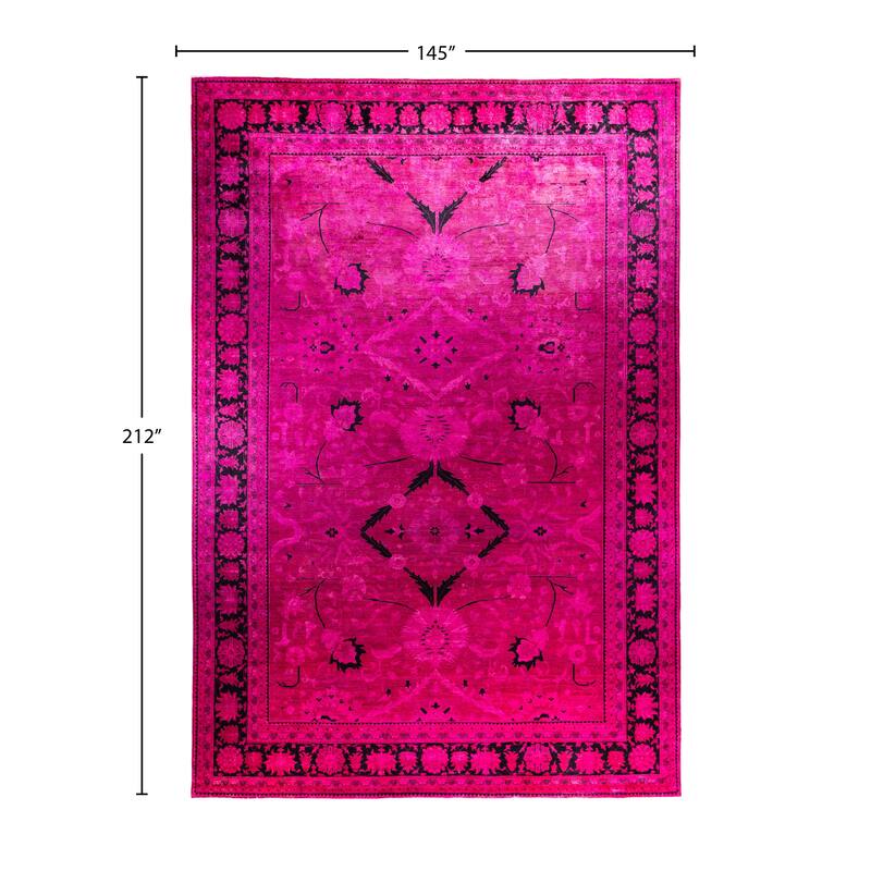 Overdyed One-of-a-Kind Hand-Knotted Area Rug - Pink - 12' 1" x 17' 8"