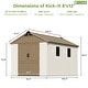 preview thumbnail 53 of 117, Patiowell 8' x 6' / 8' x 8' / 8' x 10 '/ 8' x 12' Plastic Outdoor Shed With Floor for Patio Furniture, Tools (Kick-It Shed)