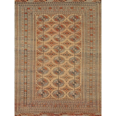 Bokhara Persian Vintage Area Rug Handmade Wool Carpet - 4'6" x 6'1"