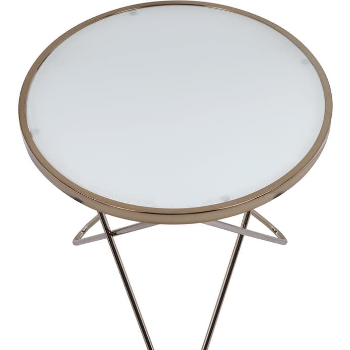 End Table with Metal Legs - Gold - Glass