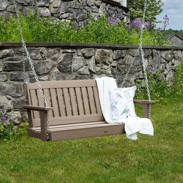 Highwood Lehigh 4 Foot Eco friendly Synthetic Wood Porch Swing On Sale Bed Bath Beyond 10077662