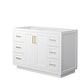 preview thumbnail 18 of 20, Wyndham Collection Miranda 48" Single Free Standing Vanity Cabinet White / Brushed Gold Hardware