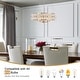 preview thumbnail 33 of 34, 5-Light Candlestick Hanging Linear Chandelier Lighting Crystal Island Chandelier Fixture for Kitchen Island