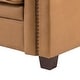 preview thumbnail 44 of 44, Rita Living Room 3-Seat Genuine Leather Sofa with Solid Wood Legs and Nailhead