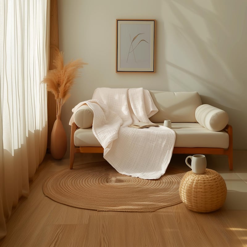 Sleep & Beyond Organic Cotton Muslin Blanket