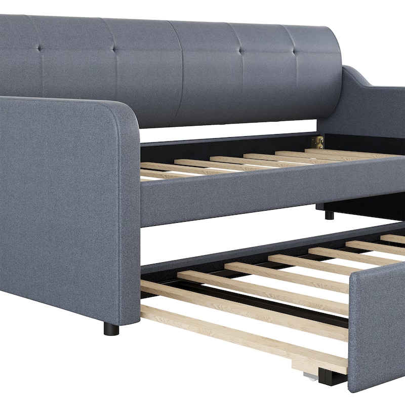 Twin Upholstered Daybed with Trundle & USB