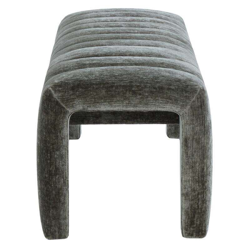 SAFAVIEH Couture Bellisima Channel Tufted Bench, Fully Assembled - 63"W x 17"D x 17"H