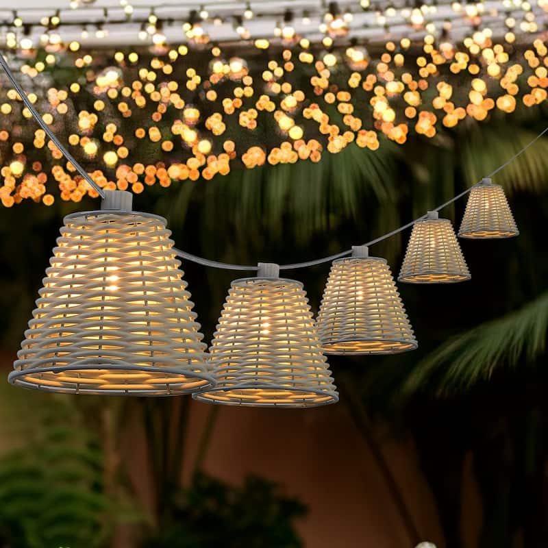 JONATHAN Y 10 ft G40 String Lights - 10 Bulbs, Indoor/Outdoor Use