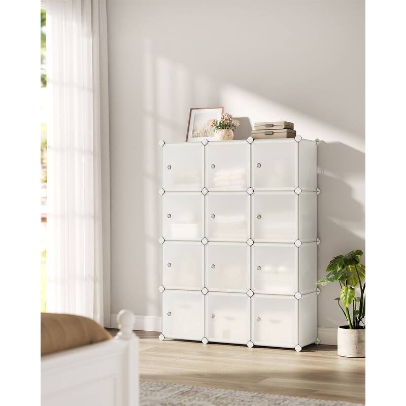 Modern Multi-Cube Storage Rack with Strong ABS Connectors and Secure Door Hooks for Tight Closure