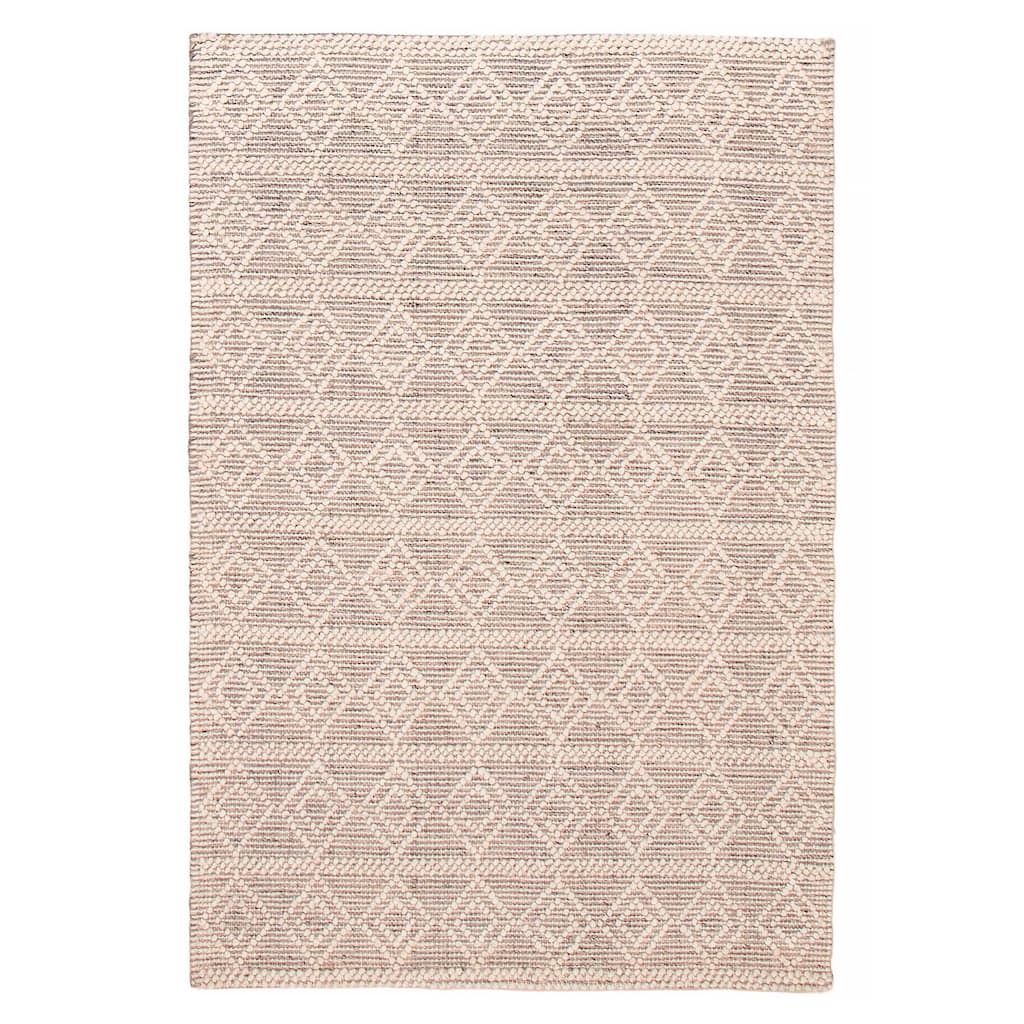 ECARPETGALLERY Braid weave Sienna Ivory Wool Rug - 4'0 x 6'0