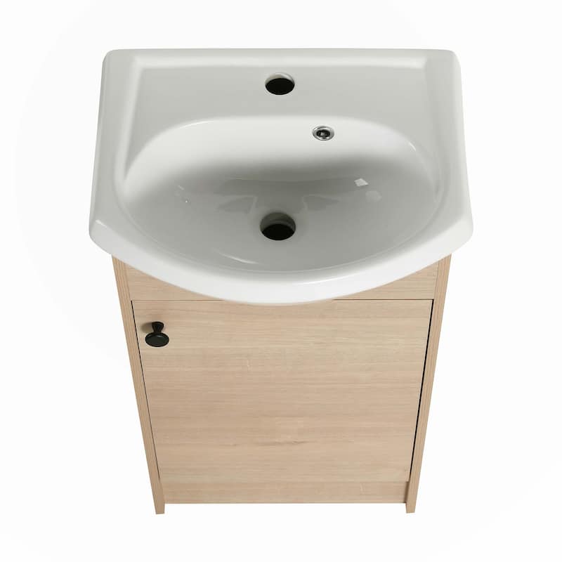 Freestanding 18 Inch Bathroom Vanity With Sink