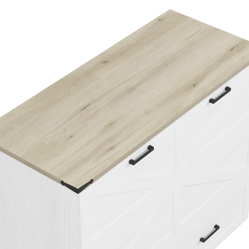 Farmhouse Murphy Cabinet Bed with Charging Station