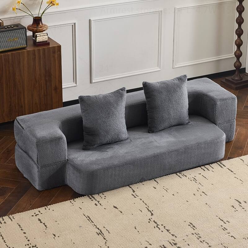 Versatile Transformable Sofa with Ottoman Stools for Compact Spaces