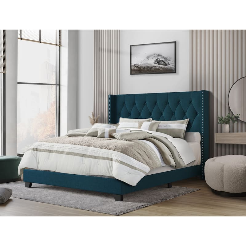 Danbury Tufted Upholstered Panel Bed