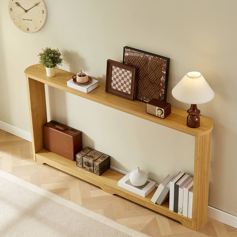 Entryway Table Narrow Console Table with Storage, Hallway Decor Wood Console Tables, Console Sofa Side Table for Foyer