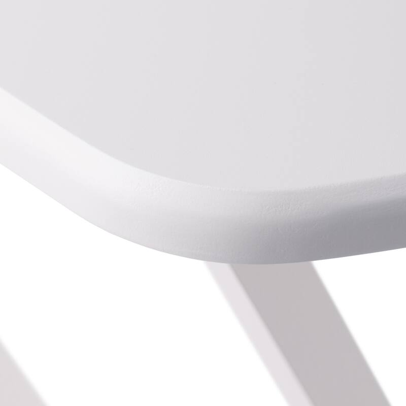 Corbett 4 Snack Tables with Stand White Finish