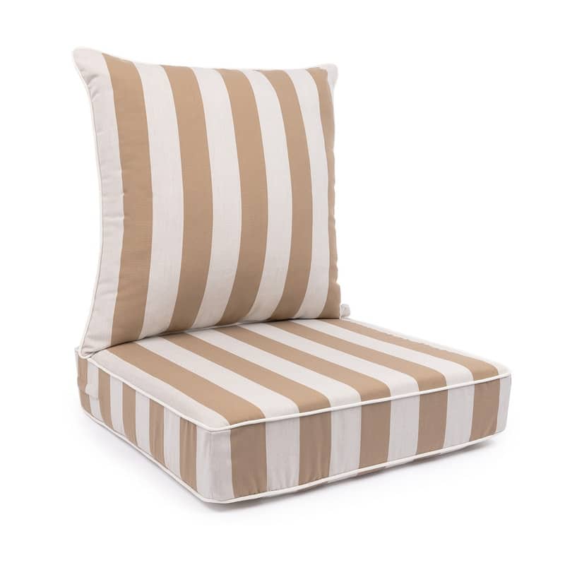 Sherry Kline Indoor/Outdoor Cabana Stripe Deep Seat Cushion (Seat & Back)