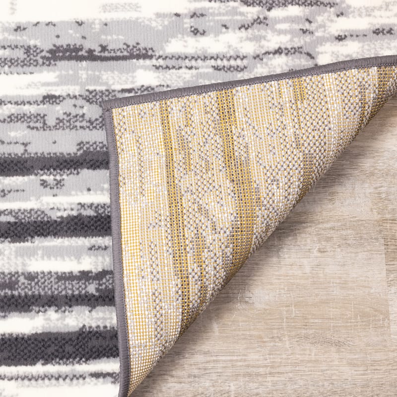 Florence Collection - Cream/Grey Modern Contemporary Rug - 4'7" x 6'7"