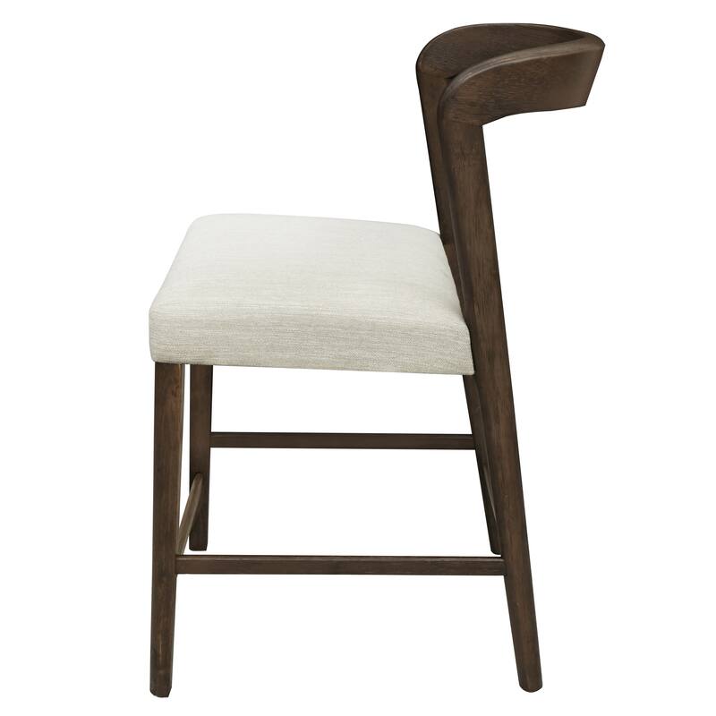 Christopher Knight Home - Nathair Rubberwood Fabric Counter Stools (Set of 2)