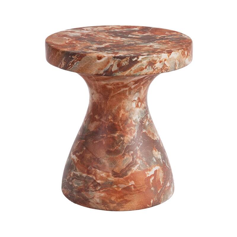 Studio London Monia Stylish Indoor and Outdoor Faux Marble End Table