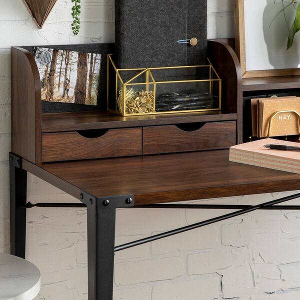 Carbon Loft 42 Inch Writing Desk With Small Hutch Overstock 28788987
