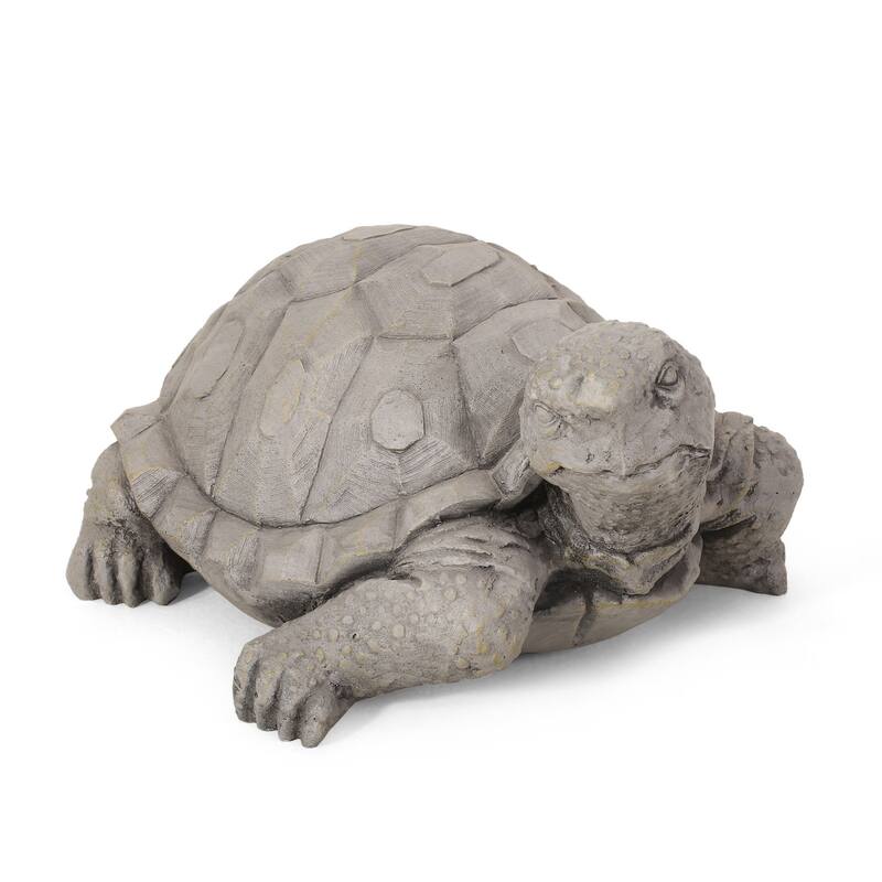 Dark Gray Turtle Garden Statue Outdoor Decorative Sculpture No Assembly Required - 15