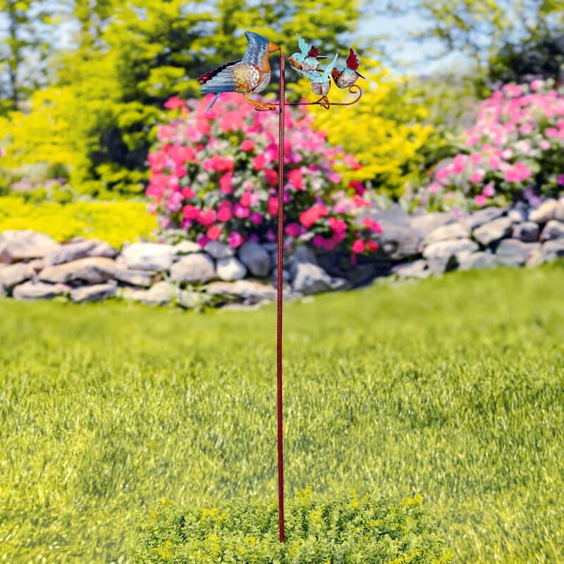 49 Inch Tall Momma and Baby Metal Garden Stake