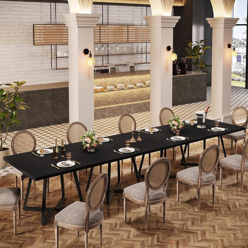 Square Dining Table Set, 31.5" Industrial Dinner Table with Metal Base