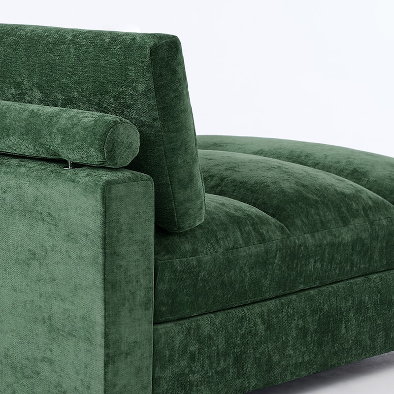 42"W Chenille Upholstered Chaise Lounge