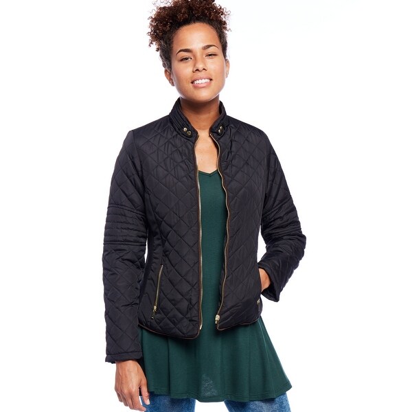 NE PEOPLE Women's Lightweight Fleece-lined Quilted Zip Jacket (S-XXXL)