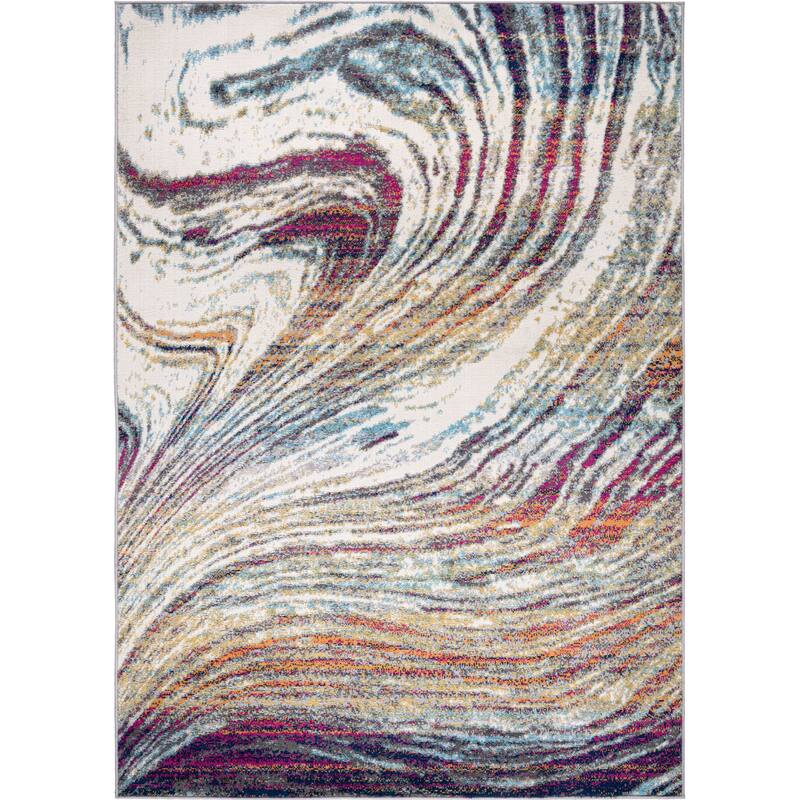 World Rug Gallery Abstract Swirl Area Rug