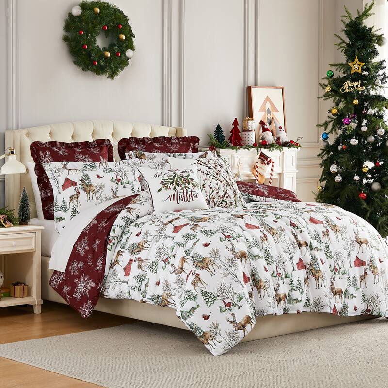 White Christmas 7-Piece Holiday Comforter Set