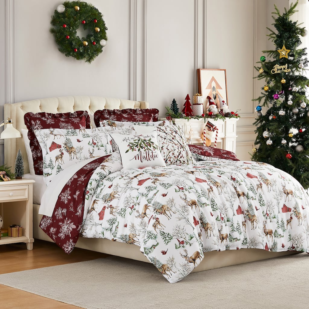 White Christmas 7-Piece Holiday Comforter Set