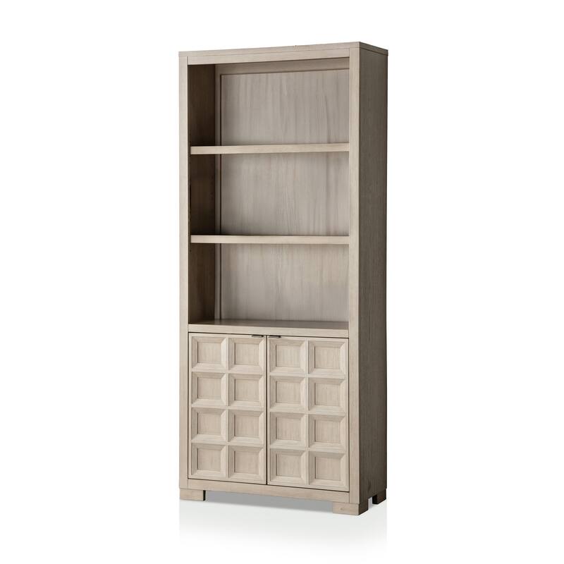 Furniture of America Durem Modern Tawny Brown Writing Desk with 2 Bookcases and File Cabinet Set