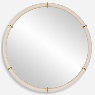 Uttermost Cyprus White Round Mirror - 43"W x 43"H x 2.75"D