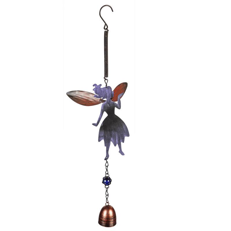 Rustic Metal Fairy Garden Bells, Set of 2