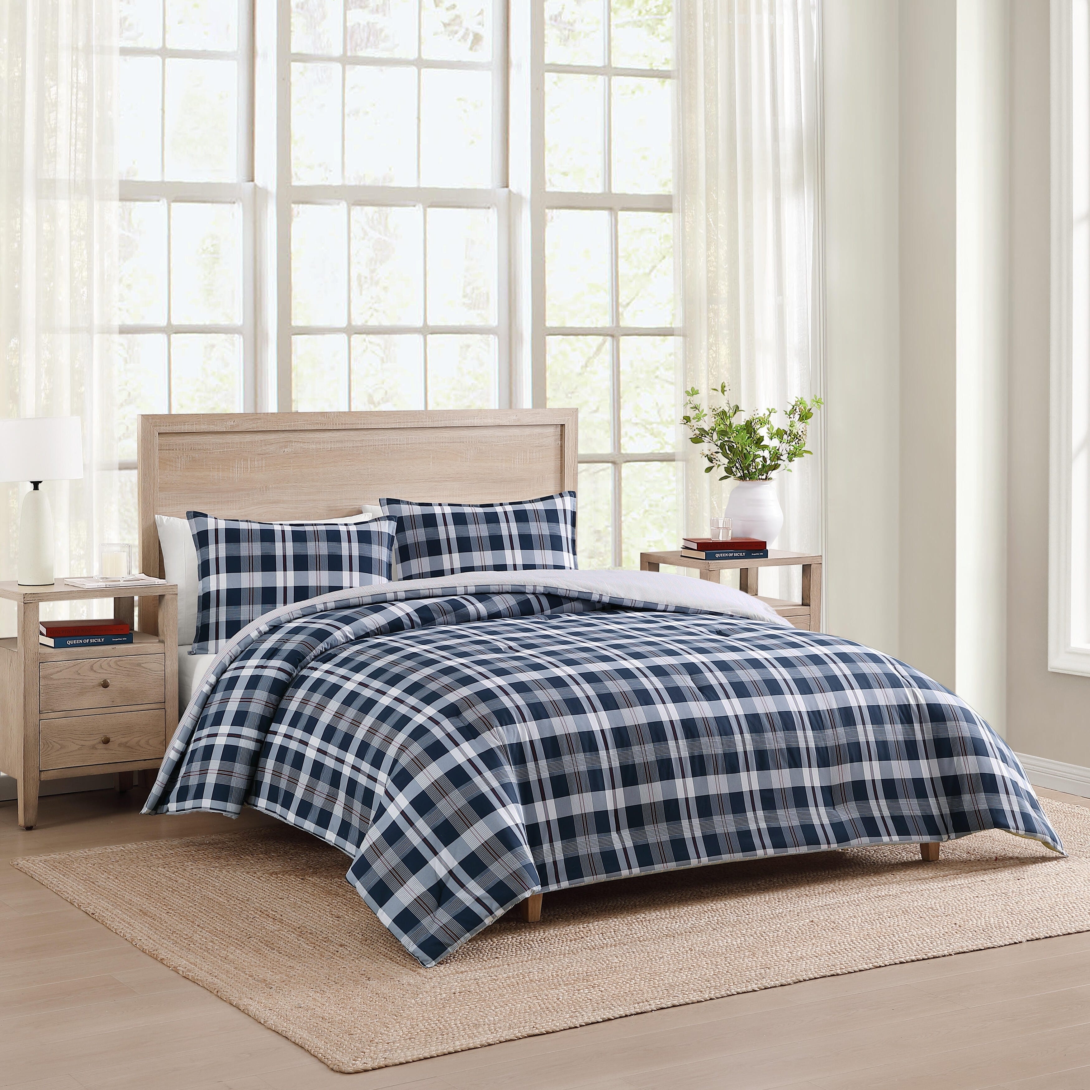 Tommy Hilfiger Dream Madras Cotton Blue Duvet Cover Set