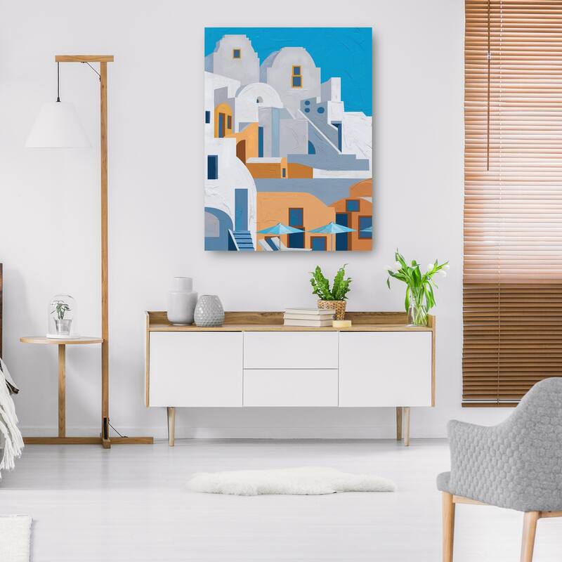 Santorini I By Aviva Miles Canvas Art Print