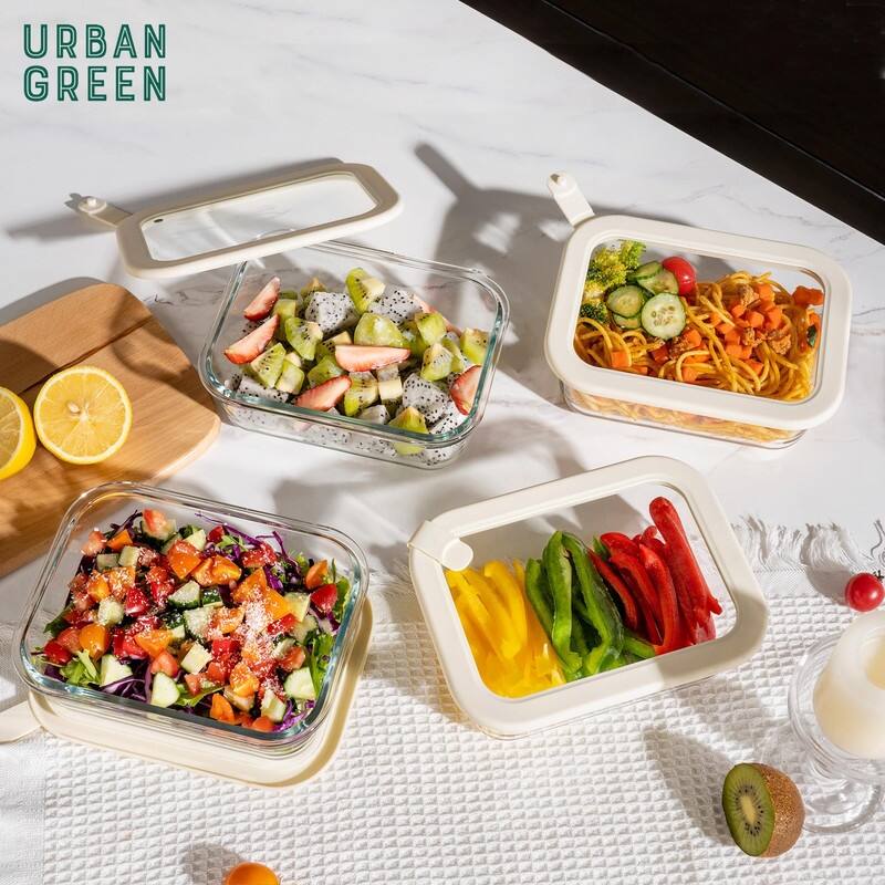 Glass Food Storage Containers with Glass Lids
