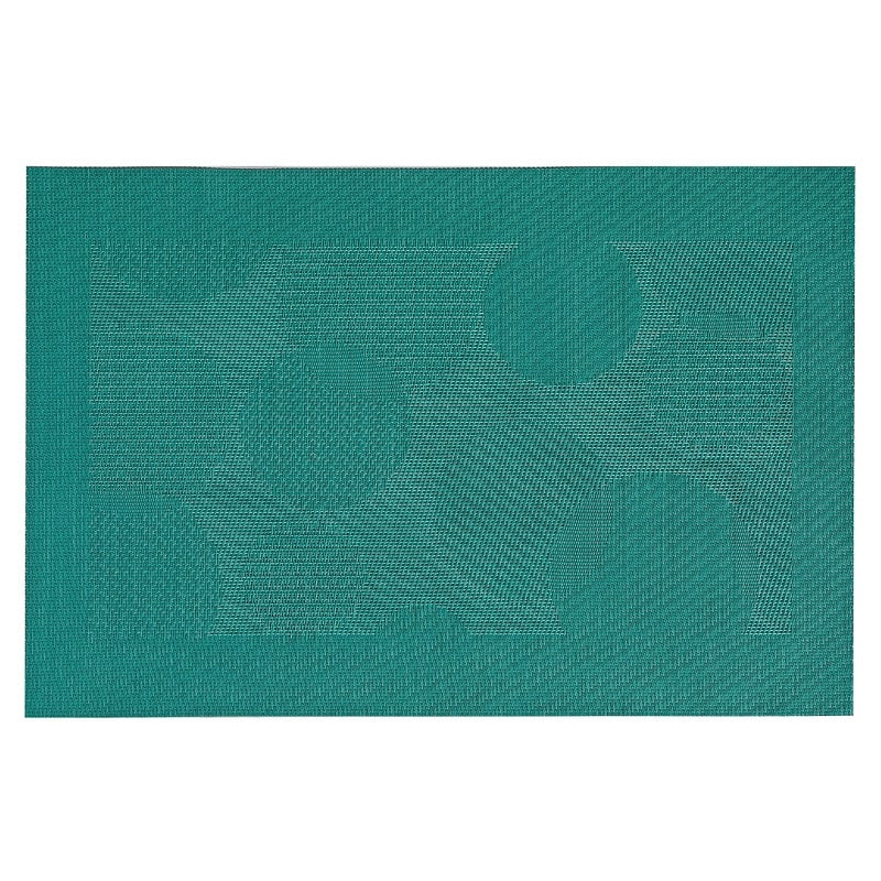 Vinyl Placemat (Bubbles) (Teal) - Set of 12