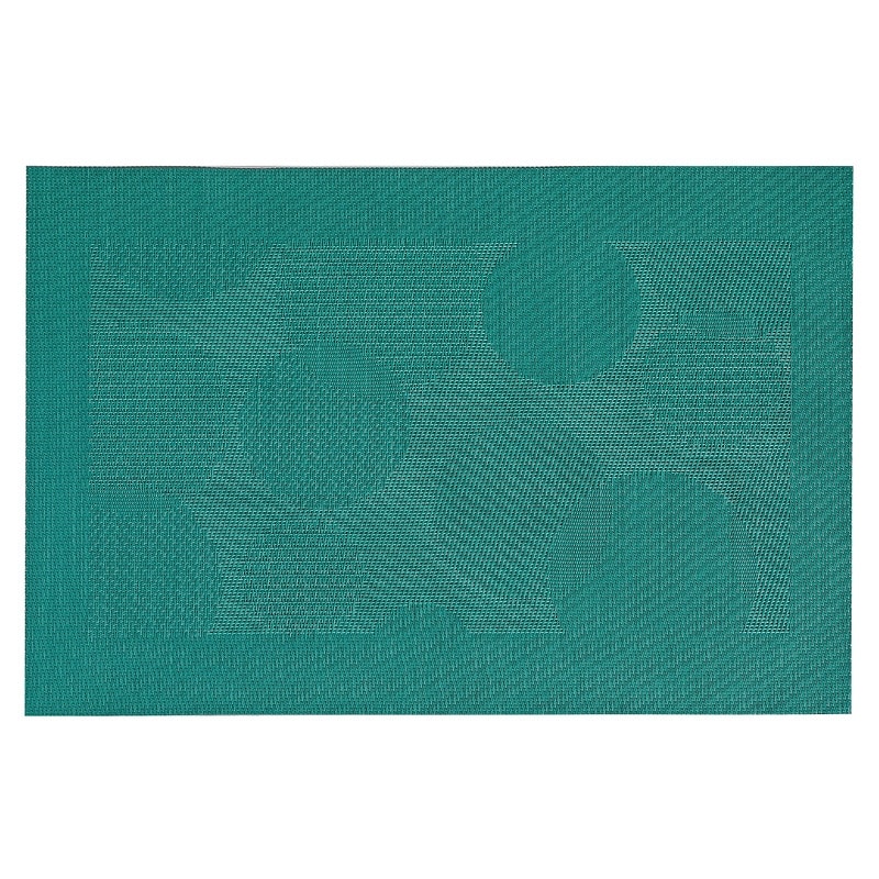 Vinyl Placemat (Bubbles) (Teal) - Set of 12