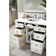 preview thumbnail 18 of 37, James Martin Vanities Bristol 48" Single Vanity, Bright White White Zeus Quartz