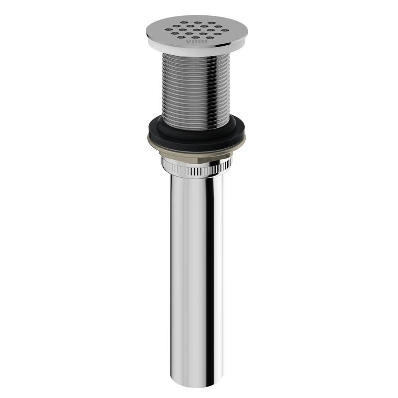 VIGO 1.75" W Vessel Bathroom Sink Grid Drain - Chrome